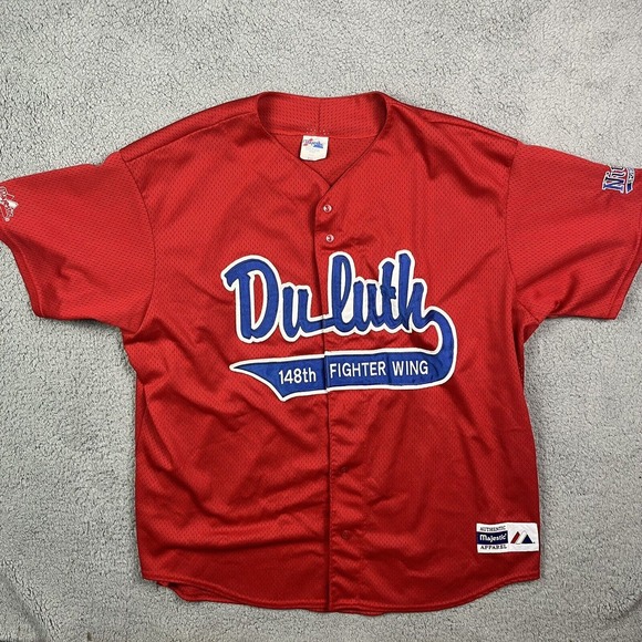 Majestic Other - Majestic Red Duluth 148th Fighter Wing Jersey